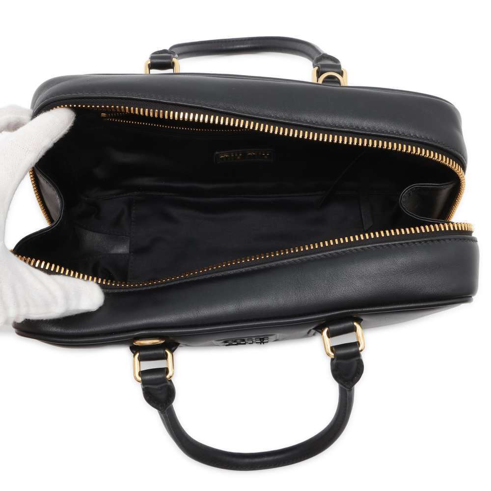 Miu Miu Handbag Arcadi Leather MIUMUU Shoulder Bag Black - Picture 6 of 11